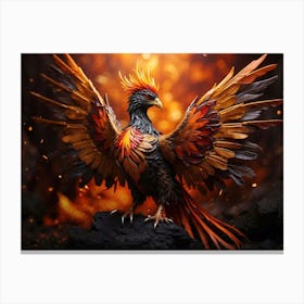 Burning Phoenix 2 Canvas Print
