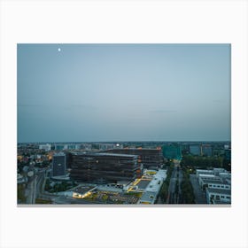 San Donato Skyline: Aerial Views from the Drone. Modern office buildings. Foto Aerea Canvas Print