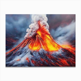 The Volcano Erupts Canvas Print