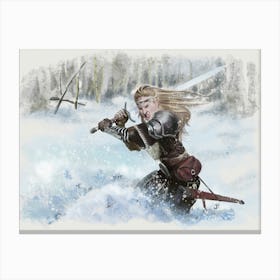 Freya the warrior. Canvas Print