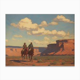 Cowboys In The Desert Canvas Print