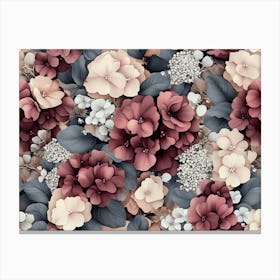 Luxury Mystical Seamless Pattern, Vintage Floral 1 Canvas Print