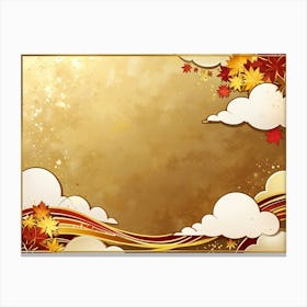 Gold Autumn Background Canvas Print