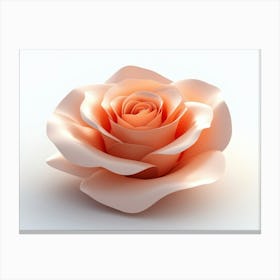 Peach Rose 1 Canvas Print