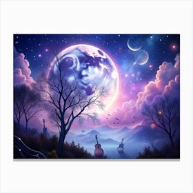 Moonlight Symphony (4) 1 Canvas Print