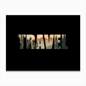 Travel Poster Vintage Retro Woods 9 Canvas Print