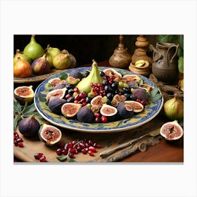 Figs And Pomegranates Canvas Print