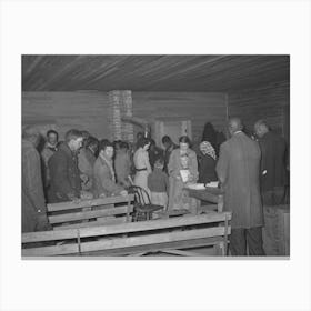 Agricultural Workers Union At Tabor, Oklahoma, Opens With A Prayer By Russell Lee Canvas Print