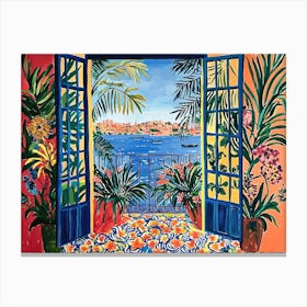 Open Window Matisse Coastal Canvas Print