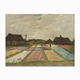 Flower Beds In Holland, By Vincent Van Gogh, 1883, Dutch Post Impressionist Painting, Oil On Canvas Canvas Print