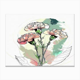 Carnations 3 Canvas Print