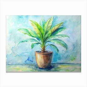 Watercolor Of A Plant Canvas Print