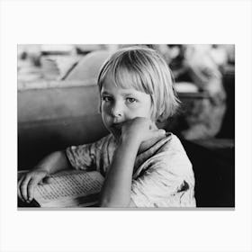 Schoolchild, Southeast Missouri Farms By Russell Lee Canvas Print