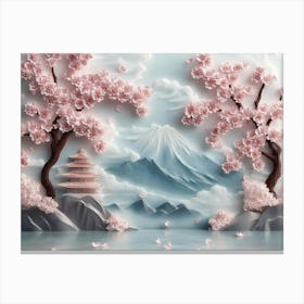 Japanese Cherry Blossoms Canvas Print