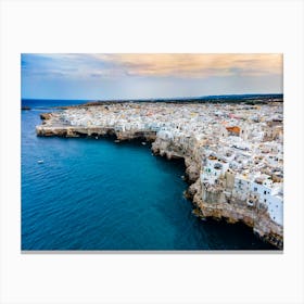 White Buildings On The Coast Canvas Print