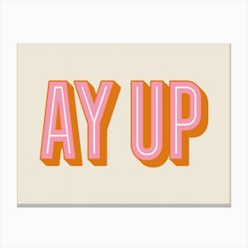 Ay Up Quote Canvas Print