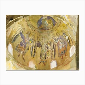 Angels, Mosaic, Palatine Chapel, Palermo, John Singer Sargent Canvas Print