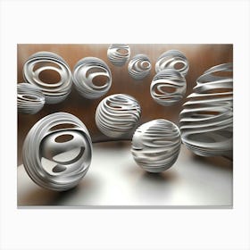 Abstract Metal Sculptures Canvas Print