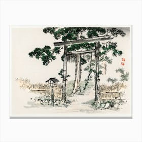 Shrine Gate, Kōno Bairei Canvas Print