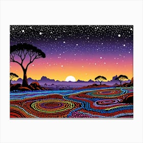 Default Australian Aboriginal Dot Painting Art Dreaming Of A L 2 Canvas Print