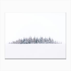 Minimalistic Snowy Landscape Canvas Print