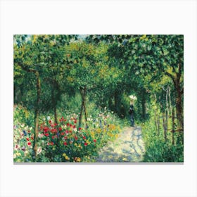 Women in the Garden 1873 by Pierre Auguste Renoir "Femmes Dans Un Jardin" - HD Remastered Immaculate Countryside Canvas Print