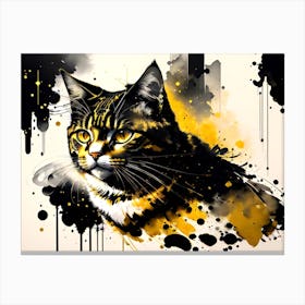 Cat Painting Canvas Print