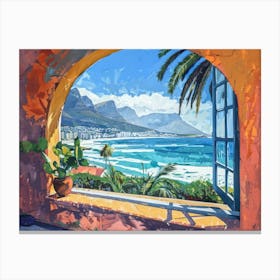Cape Town From The Window View Painting 4 Canvas Print