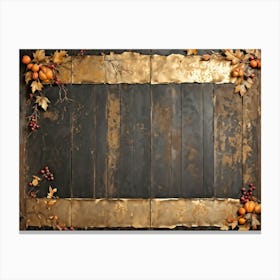 A Vintage Thanksgiving Themed Backdrop Illustrating The Fusion Of Rustic Material And Luxurious Ant (5) Canvas Print