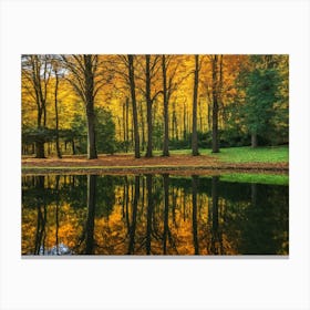 Serene Autumn Reflections 39 Canvas Print