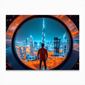 Futuristic Cityscape Canvas Print