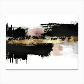 Abstract Black And Gold Painting 97 Canvas Print