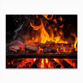 Bbq Grill Canvas Print