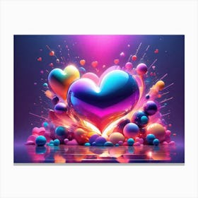 Colorful Heart Creative 37 Canvas Print