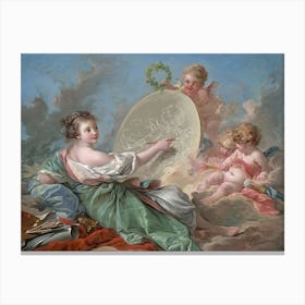 Allegory Of Painting, Francois Boucher Canvas Print