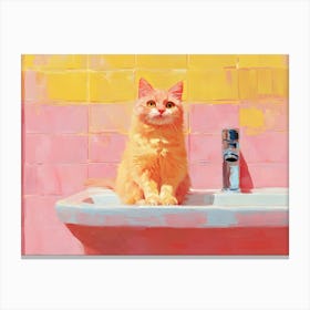 Bathroom Cats 7 Canvas Print