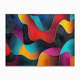 Colorful Image Depicting Different Colorful Shapes Canvas Print