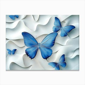 Blue Butterflies 2 Canvas Print