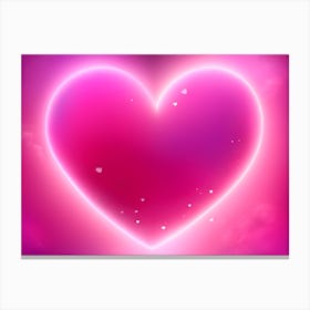 A Glowing Pink Heart Vibrant Horizontal Composition 22 Canvas Print