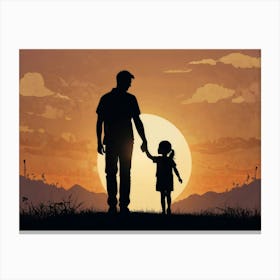 Father And Son (4) Father's Day Canvas Print