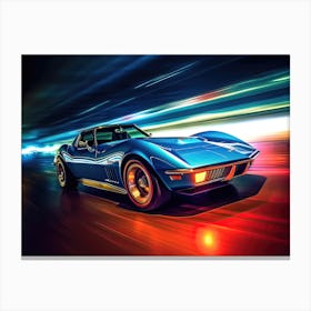 68 Blue Stingray Canvas Print