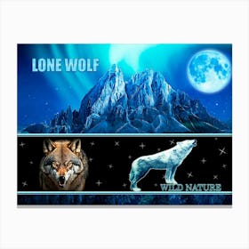 WILD NATURE. LONE WOLF design Canvas Print