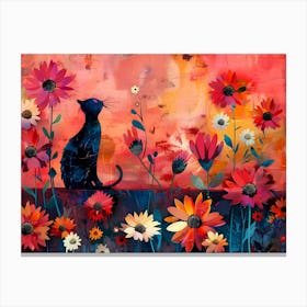 Cat In The Garden Canvas Print