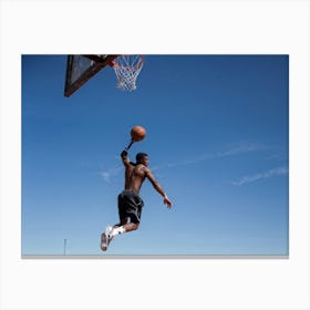 Young Shot Competition Play Board Urban Action Man Court Training Fitness Basket Abdomin (15) Canvas Print