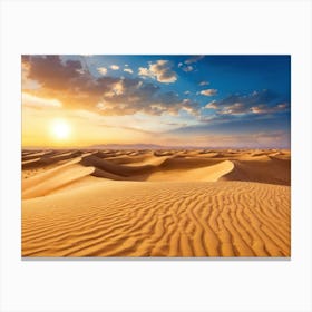 Sunset In The Desert 17 Canvas Print