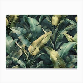 Banana Leaves Wallpaper Canvas Print