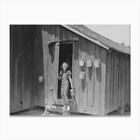 Untitled Photo, Possibly Related To Front Porch Of Sharecropper Cabin, Southeast Missouri Farms By Russell 2 Canvas Print