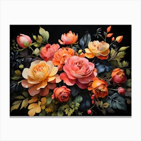 Default A Stunning Watercolor Painting Of Vibrant Flowers And 3 (2) (1) Canvas Print