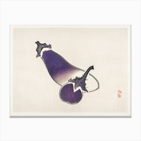 Eggplants, Kōno Bairei Canvas Print