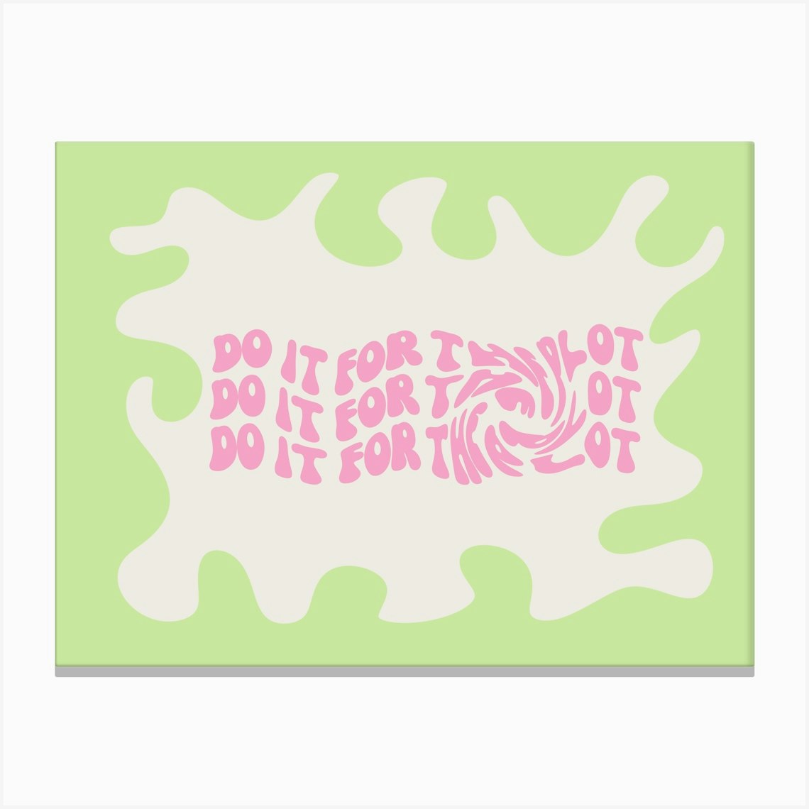 Do it For The Plot Art Print | Wavy Girly Funky Colorful Maximalist Trendy Decor | Funny Wall Art | Y2K Art Prints | Dorm Living Room Apartment Canvas